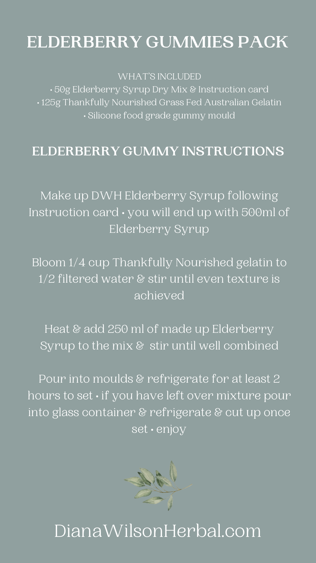 Elderberry Gummy Kit BACK ORDERED shipping from Thursday September 26th